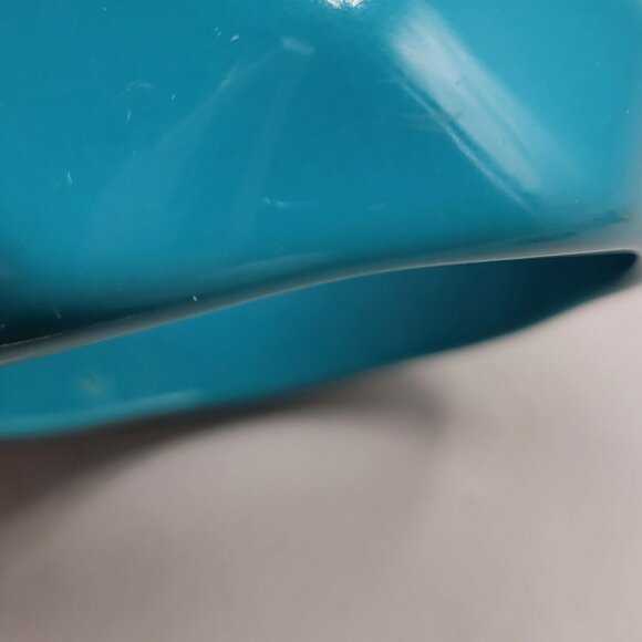 Turquoise Acrylic Bangle Bracelet Wide Geometric Design - Picture 8 of 8